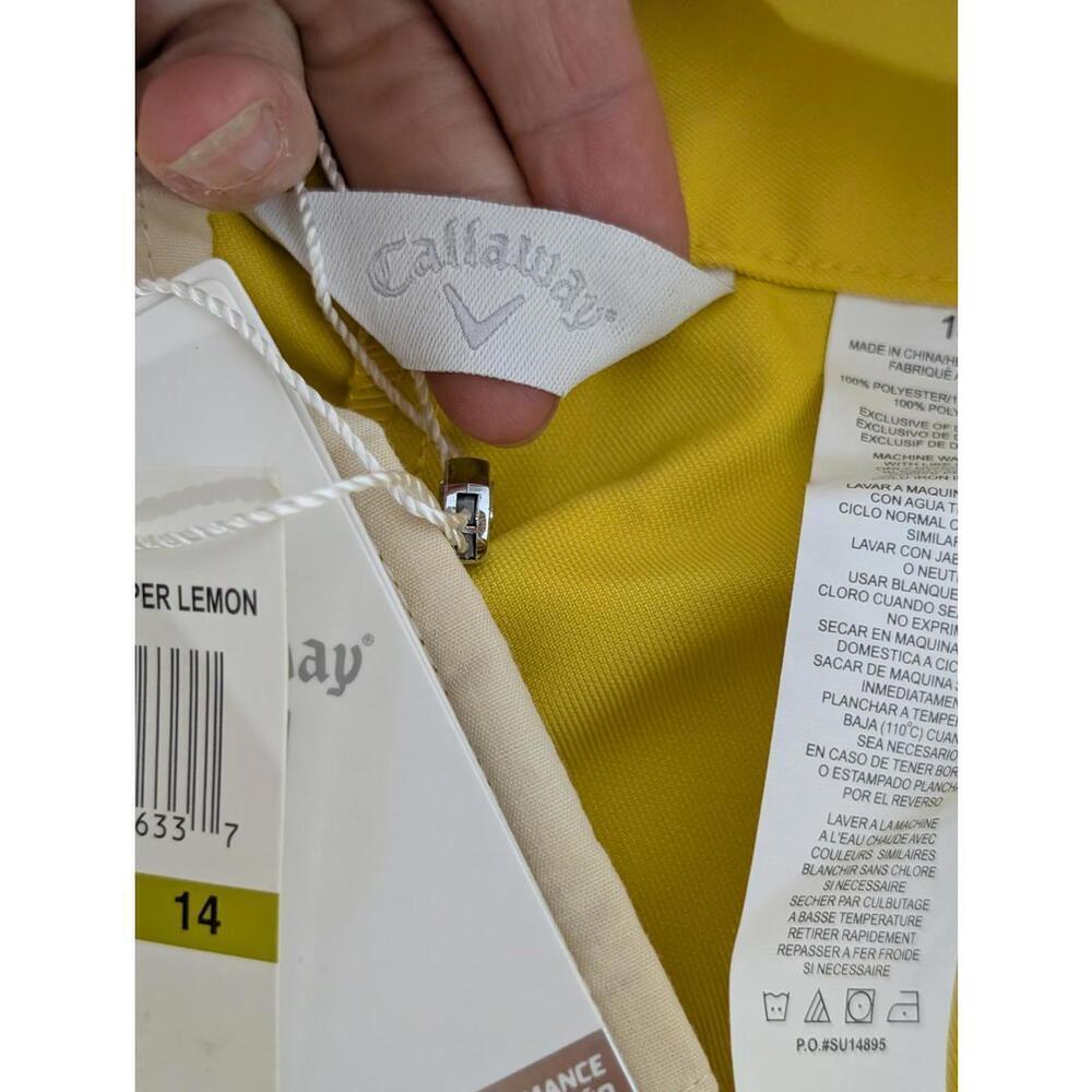 Callaway Women's Yellow Golf Shorts - Size 14 NWT - Picture 5 of 6